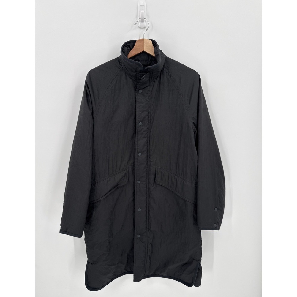 Uniqlo U Womens Dark Gray Long Line Nylon Zip Up Jacket Size Small 211-471545